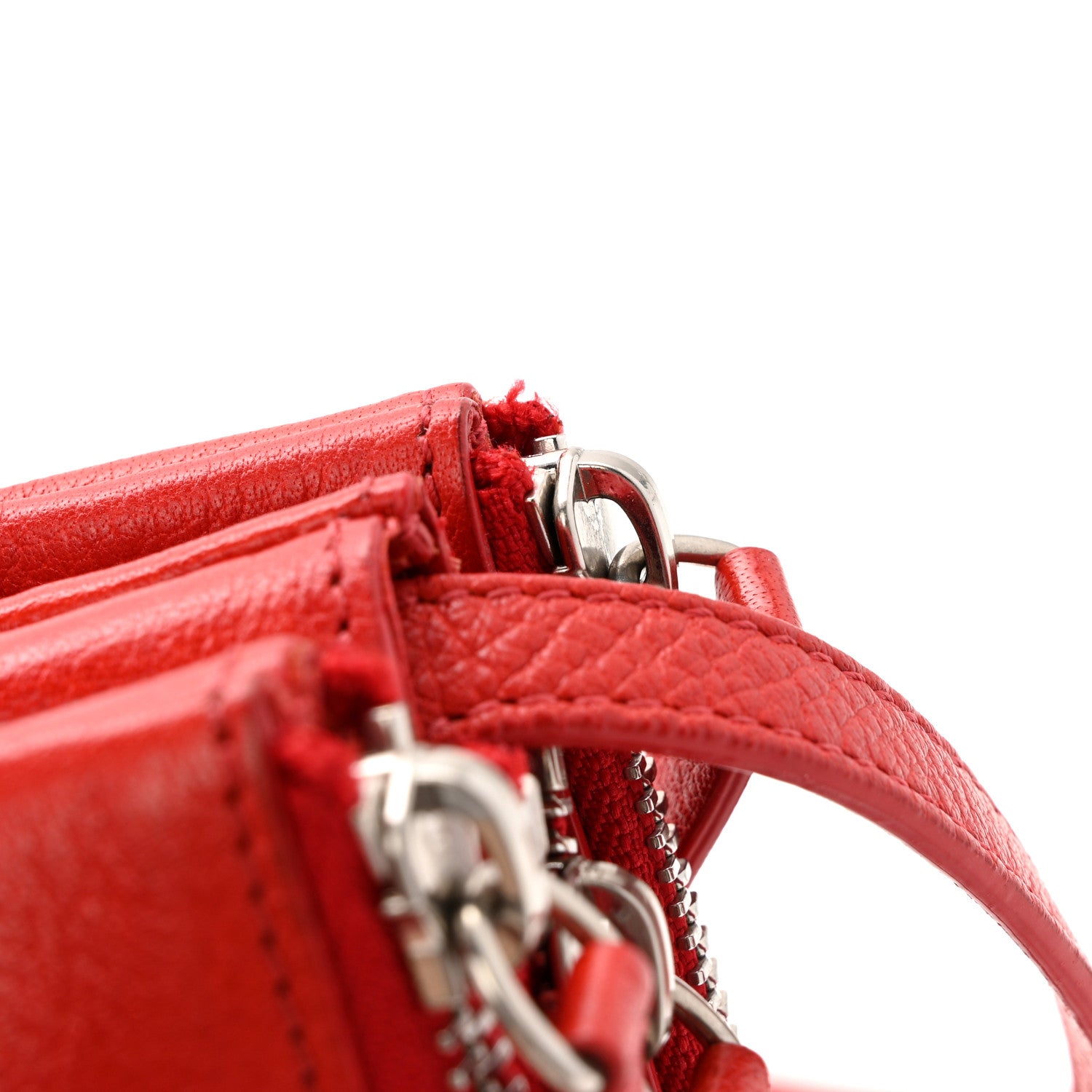 Celine Goatskin Small Trio Crossbody Bag Alizarin 14 of 15