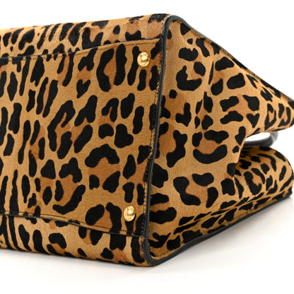 Prada Cavallino Leopard Print Twin Pocket Tote Miele Moro 9 of 11