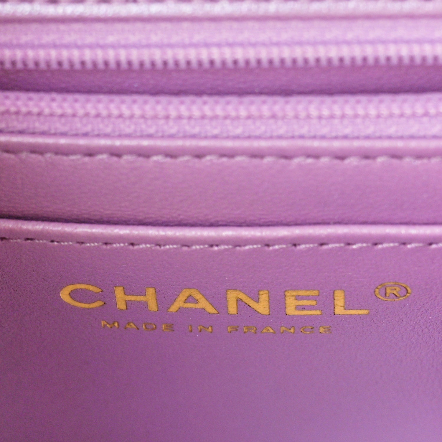 Chanel Calfskin Quilted Mini Cloudy Tie Dye Rectangular Flap Purple Blue Pink 6 of 10