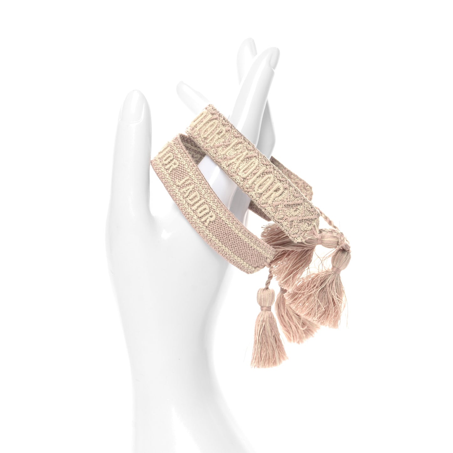 Woven Cotton J'Adior Friendship Bracelet Pink