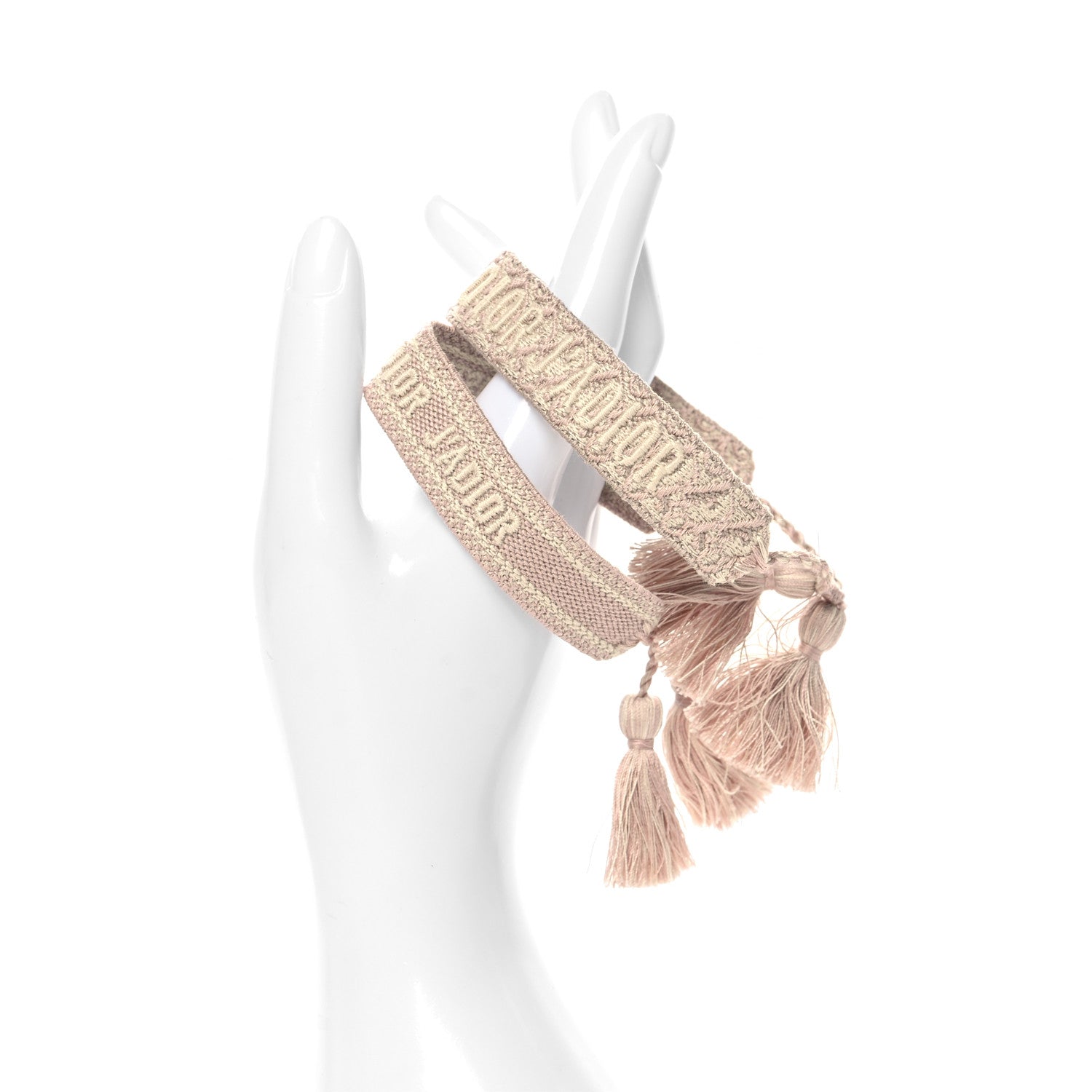 Christian Dior Woven Cotton J'Adior Friendship Bracelet Pink 2 of 3