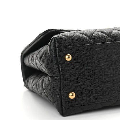 Chanel Caviar Quilted Small Coco Handle Flap Black 8 of 9