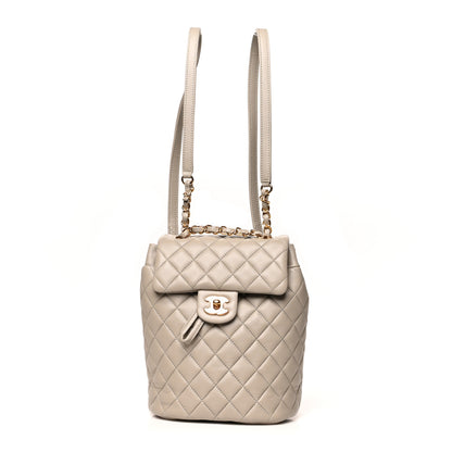 Chanel Calfskin Quilted Mini Urban Spirit Backpack Grey 1 of 9