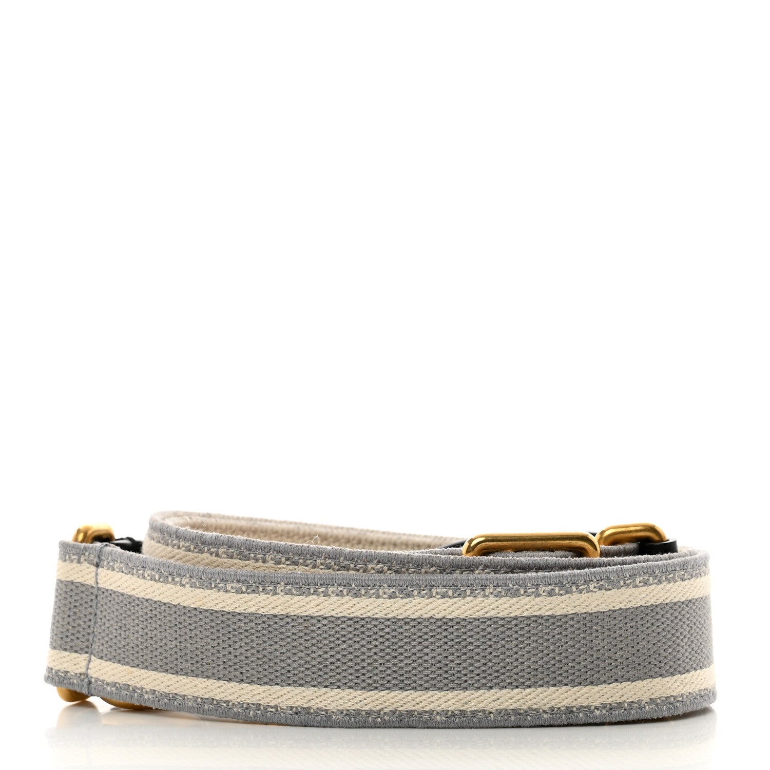 Christian Dior Canvas Embroidered Adjustable Shoulder Strap Grey 2 of 4