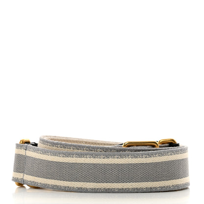Christian Dior Canvas Embroidered Adjustable Shoulder Strap Grey 2 of 4