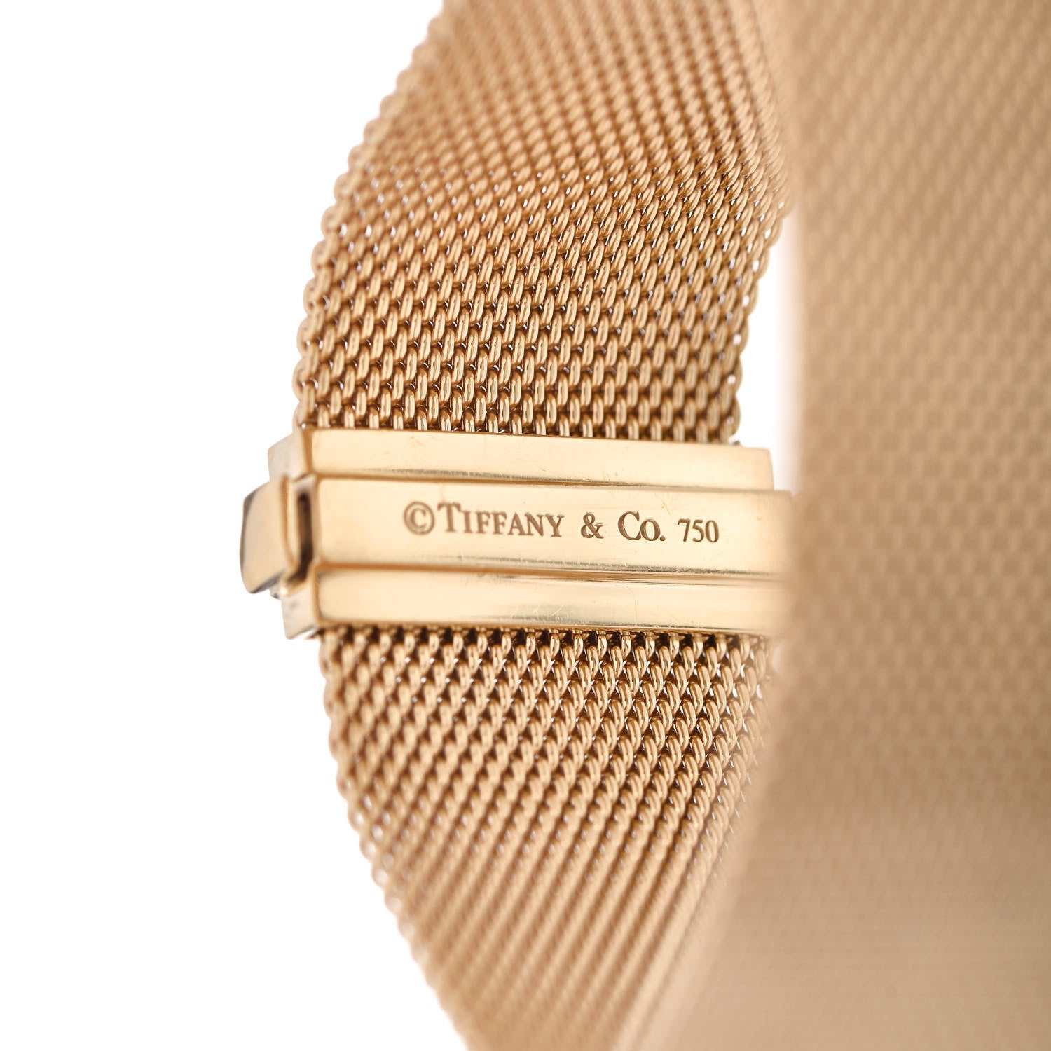 Tiffany 18K Yellow Gold Diamond Somerset Mesh Bracelet 4 of 4