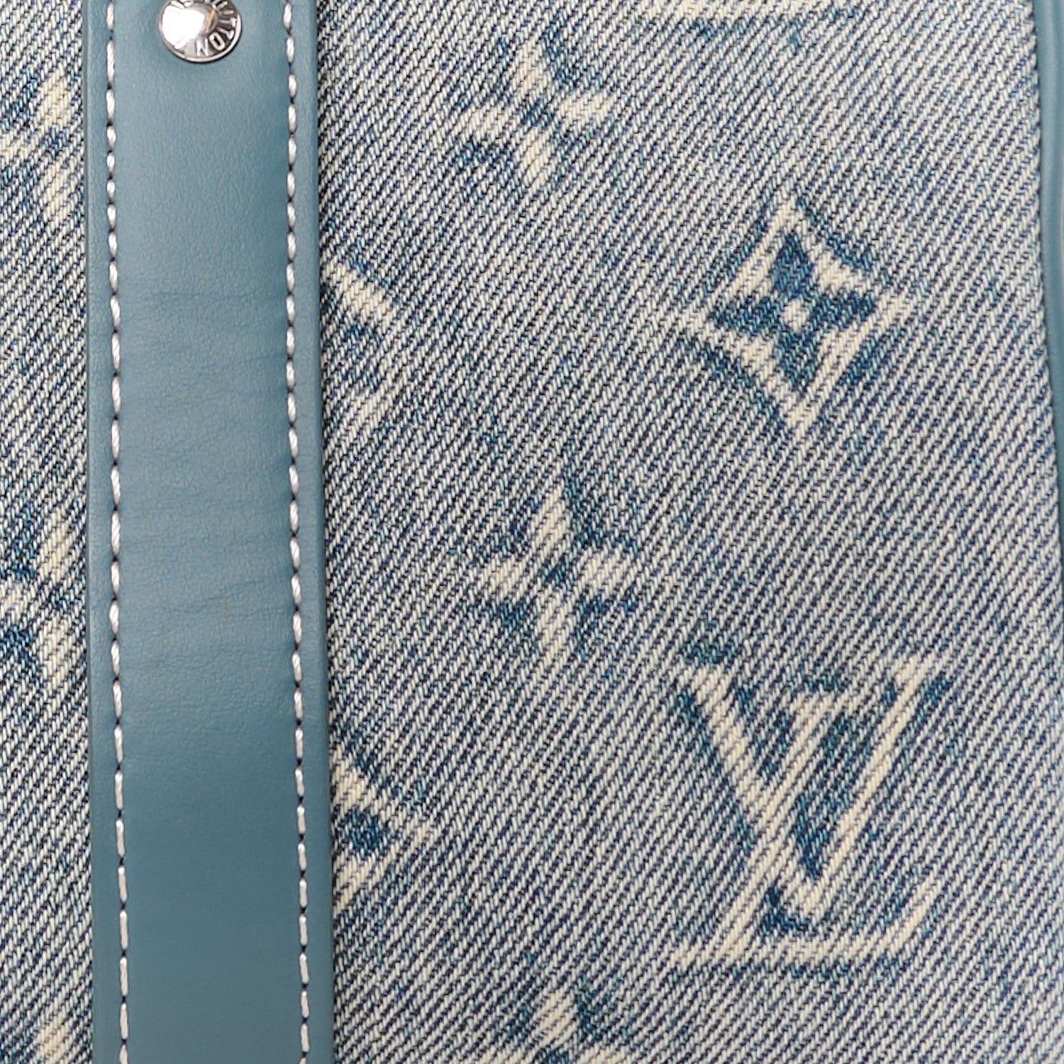 Louis Vuitton Monogram Washed Denim Keepall Bandouliere 25 8 of 11