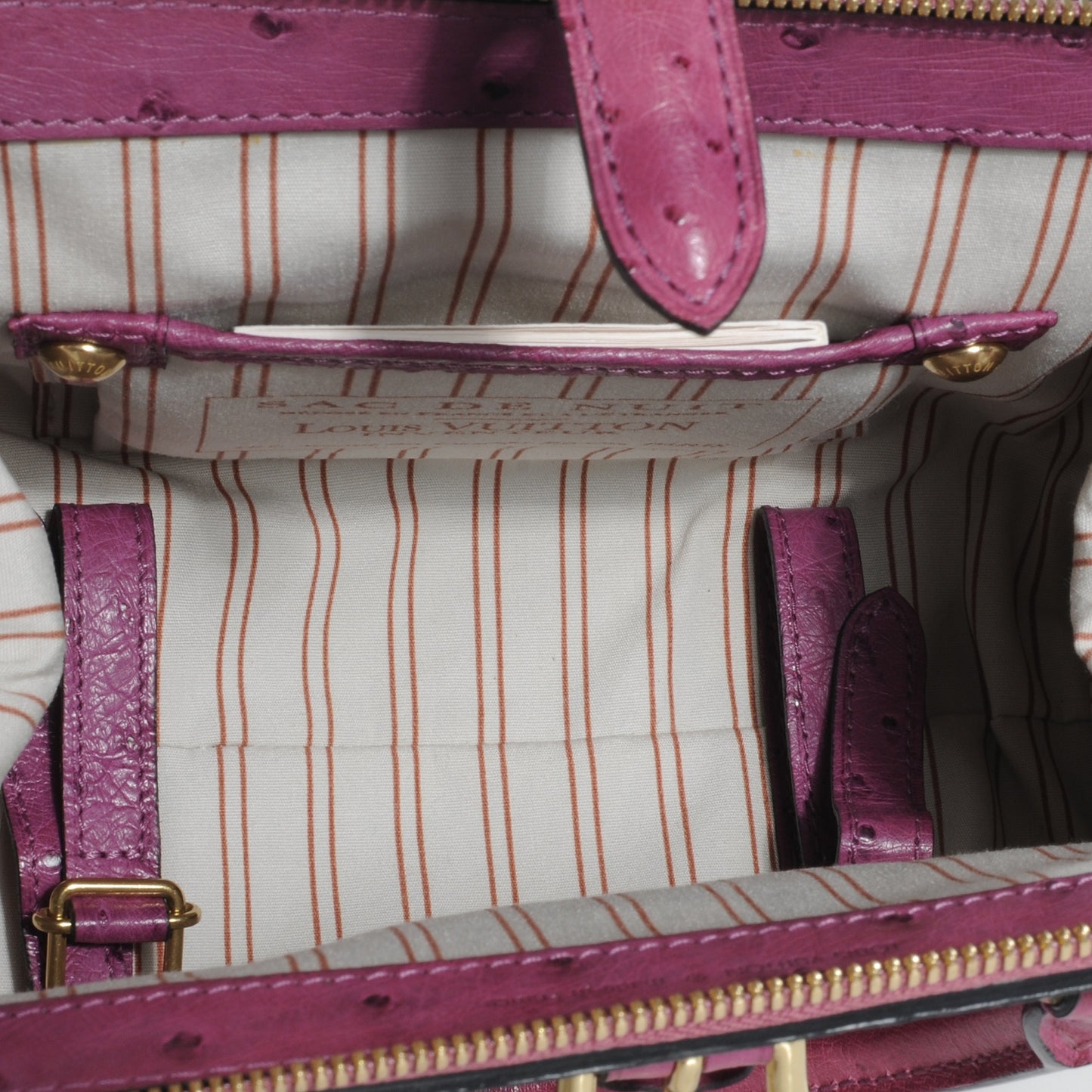 Toile Ostrich Trianon Sac de Nuit MM Lilac
