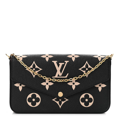 Louis Vuitton Empreinte Monogram Giant Felicie Pochette Black Beige 1 of 11