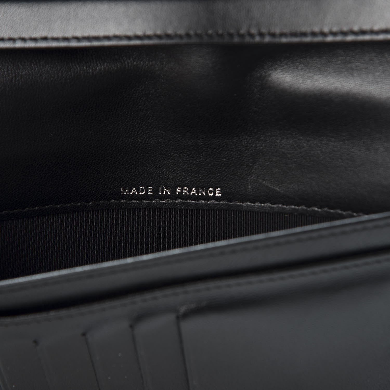 Chanel Lambskin Mademoiselle Yen Wallet Black 8 of 10