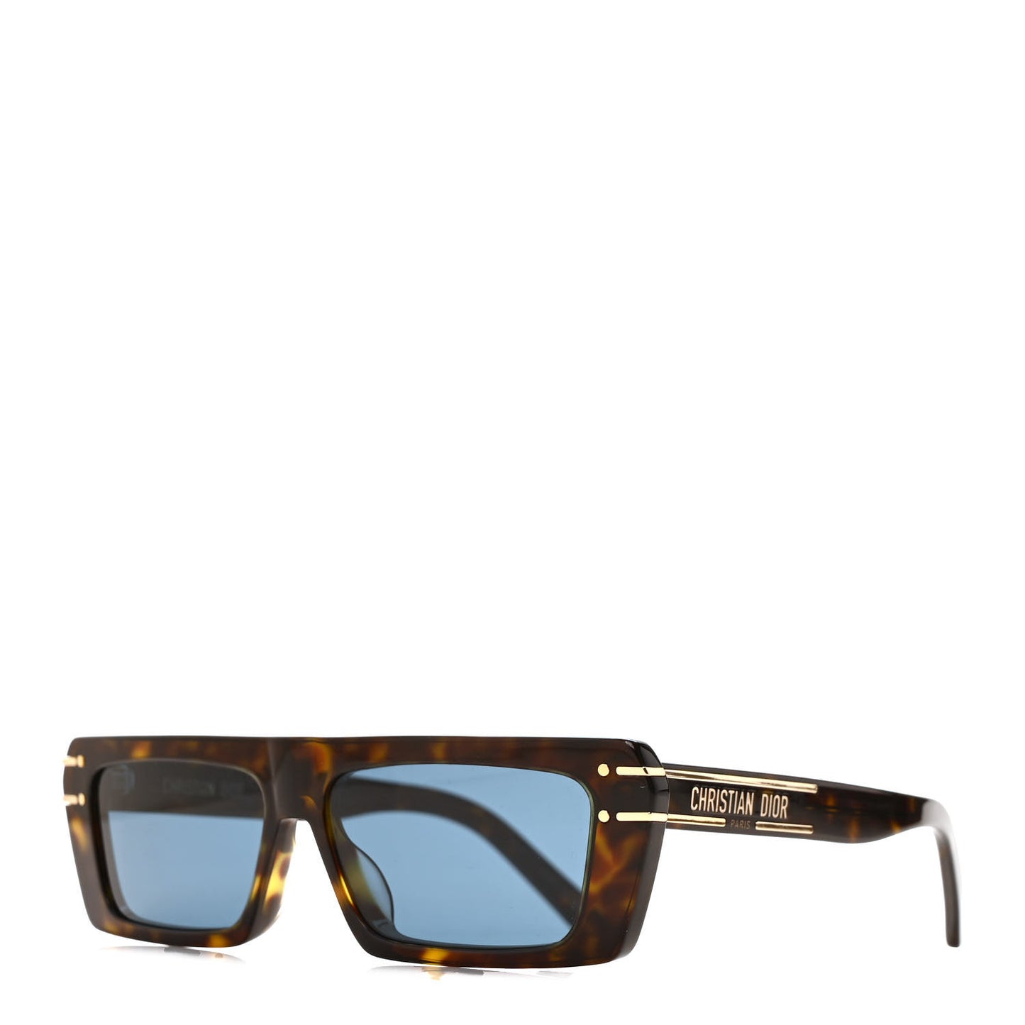 Diorsignature S2U Rectangular Sunglasses Tortoise