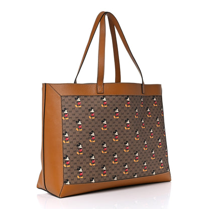 Gucci X DISNEY Mini Vintage GG Supreme Monogram Mickey Mouse Large Shopping Tote Beige Vintage Sun Oil 3 of 14