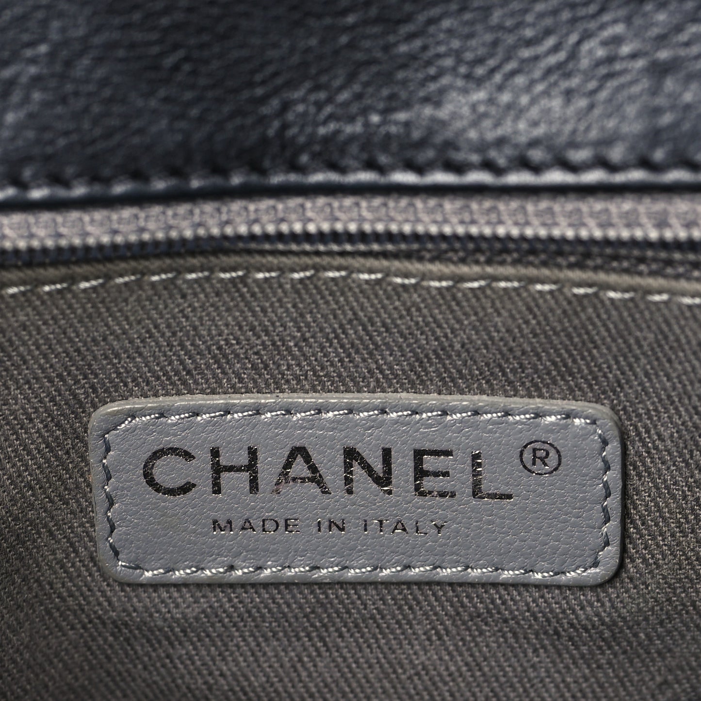 Calfskin Crystal Embossed Medium Boy Flap Black