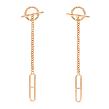 Hermes 18K Rose Gold Echappee Earrings 1 of 5