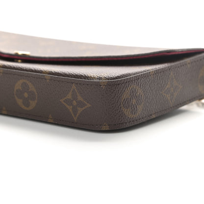 Louis Vuitton Monogram Pochette Felicie Chain Wallet Fuchsia 13 of 13