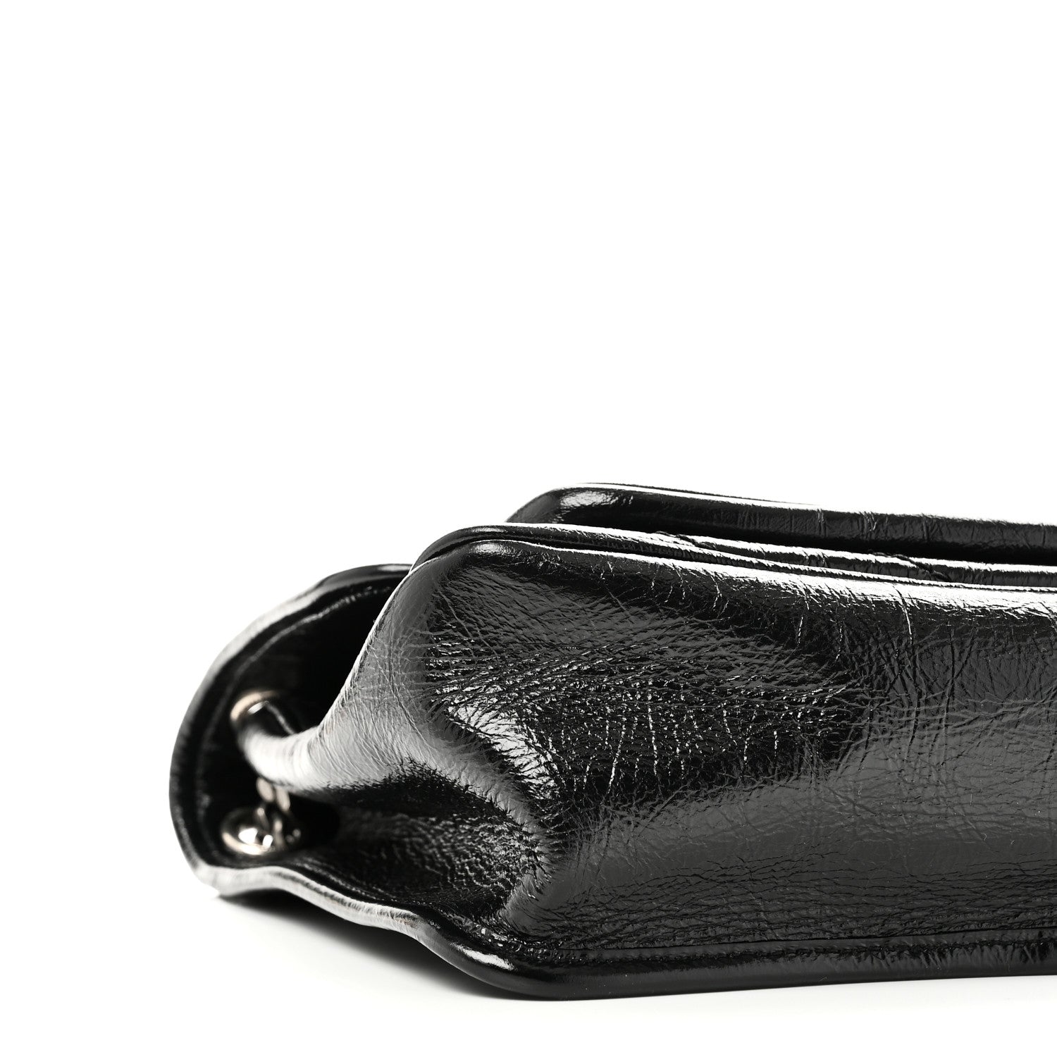 Saint Laurent Crinkled Calfskin Matelasse Monogram Medium Niki Chain Satchel Black 9 of 10
