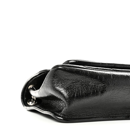 Saint Laurent Crinkled Calfskin Matelasse Monogram Medium Niki Chain Satchel Black 9 of 10