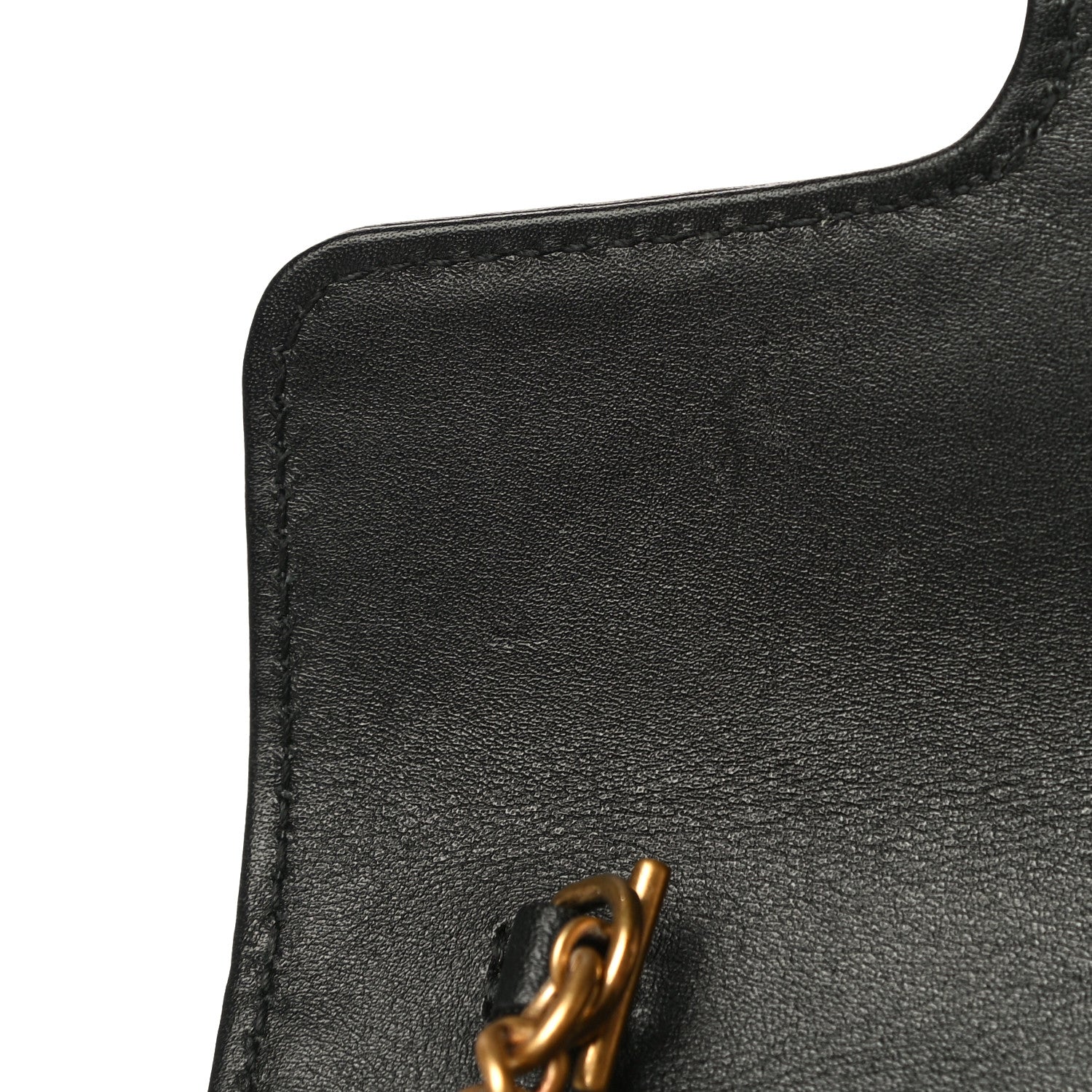 Gucci Calfskin Matelasse Super Mini GG Marmont Shoulder Bag Black 13 of 17