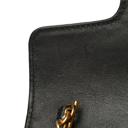 Gucci Calfskin Matelasse Super Mini GG Marmont Shoulder Bag Black 13 of 17