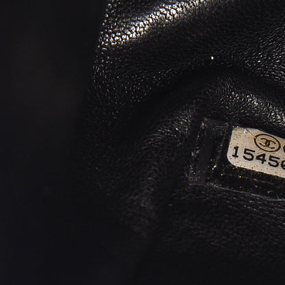 Chanel Matte Python Maxi Double Flap Black 7 of 13