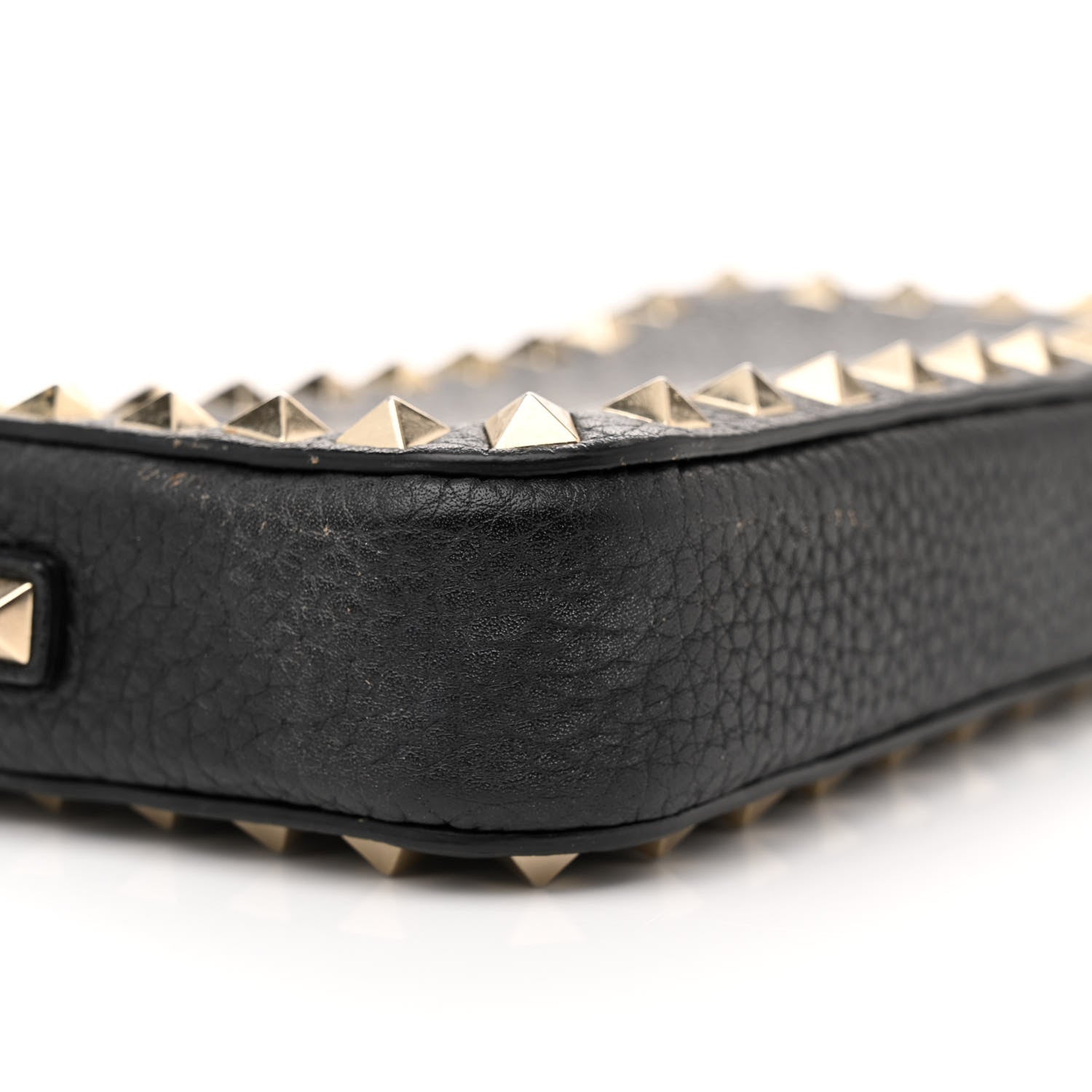 Valentino Garavani Pebbled Calfskin Rockstud Small Chain Shoulder Bag Black 8 of 11