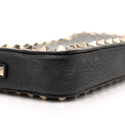 Valentino Garavani Pebbled Calfskin Rockstud Small Chain Shoulder Bag Black 8 of 11