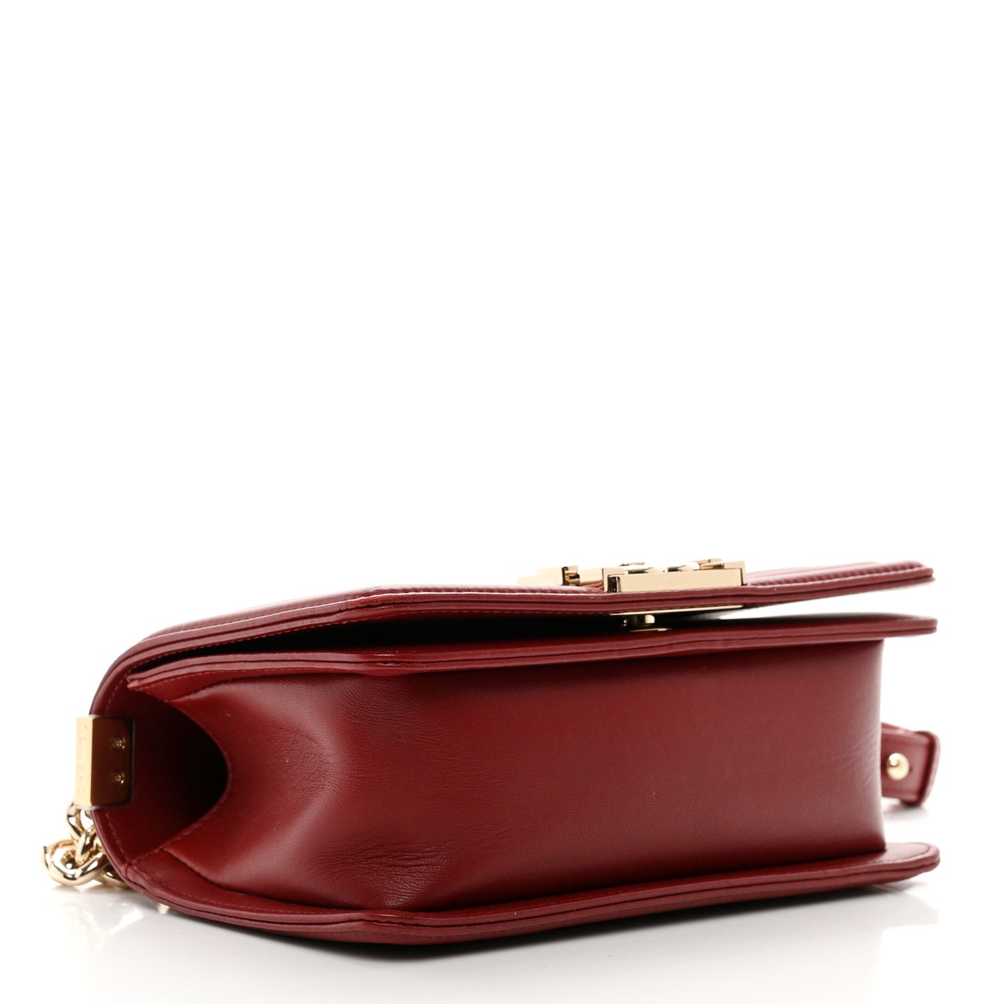 Lambskin Quilted Small Chain Detail Boy Flap Red