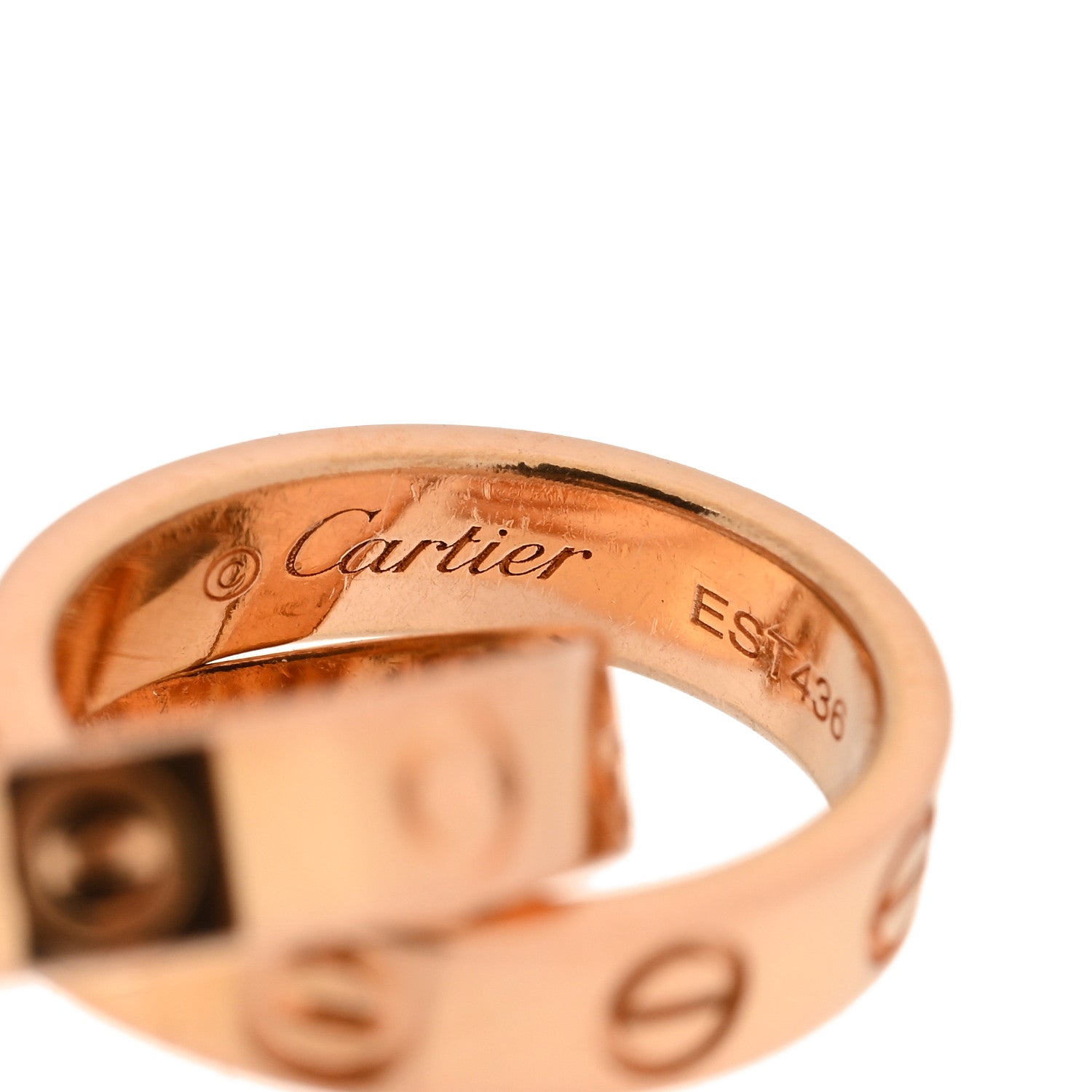 Cartier 18K Pink Gold Interlocking LOVE Necklace 4 of 5