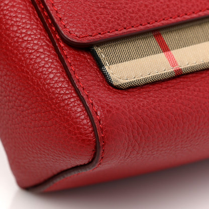 Burberry Calfskin Vintage Check Note Crossbody Bag Carmine Red 11 of 17
