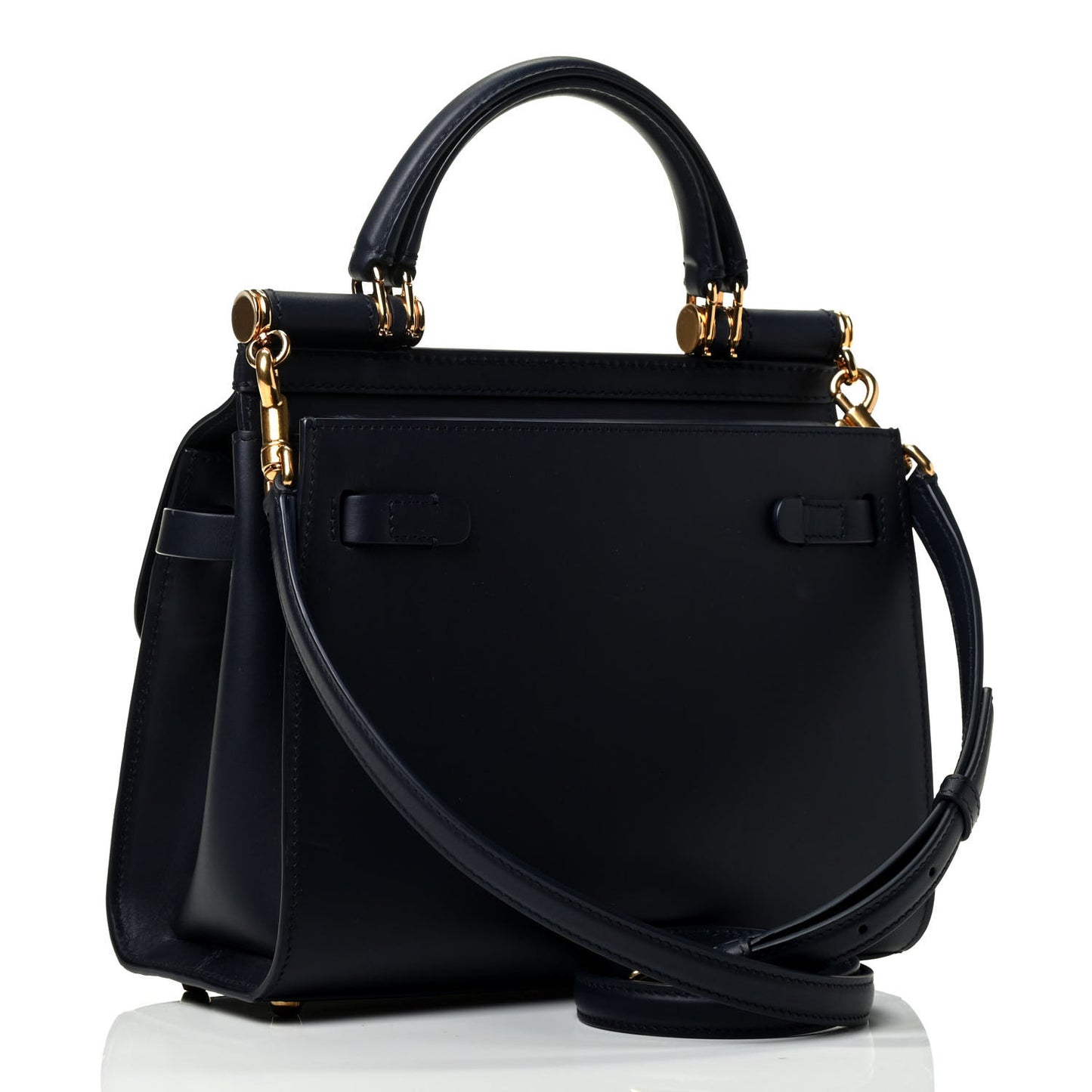 Calfskin Medium Miss Sicily Satchel Dark Blue