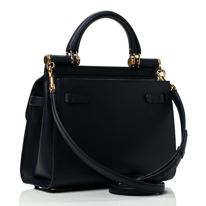 Dolce & Gabbana Calfskin Medium Miss Sicily Satchel Dark Blue 2 of 4