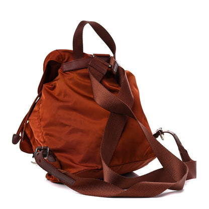Prada Tessuto Nylon Saffiano Vela Backpack Papaya 3 of 25