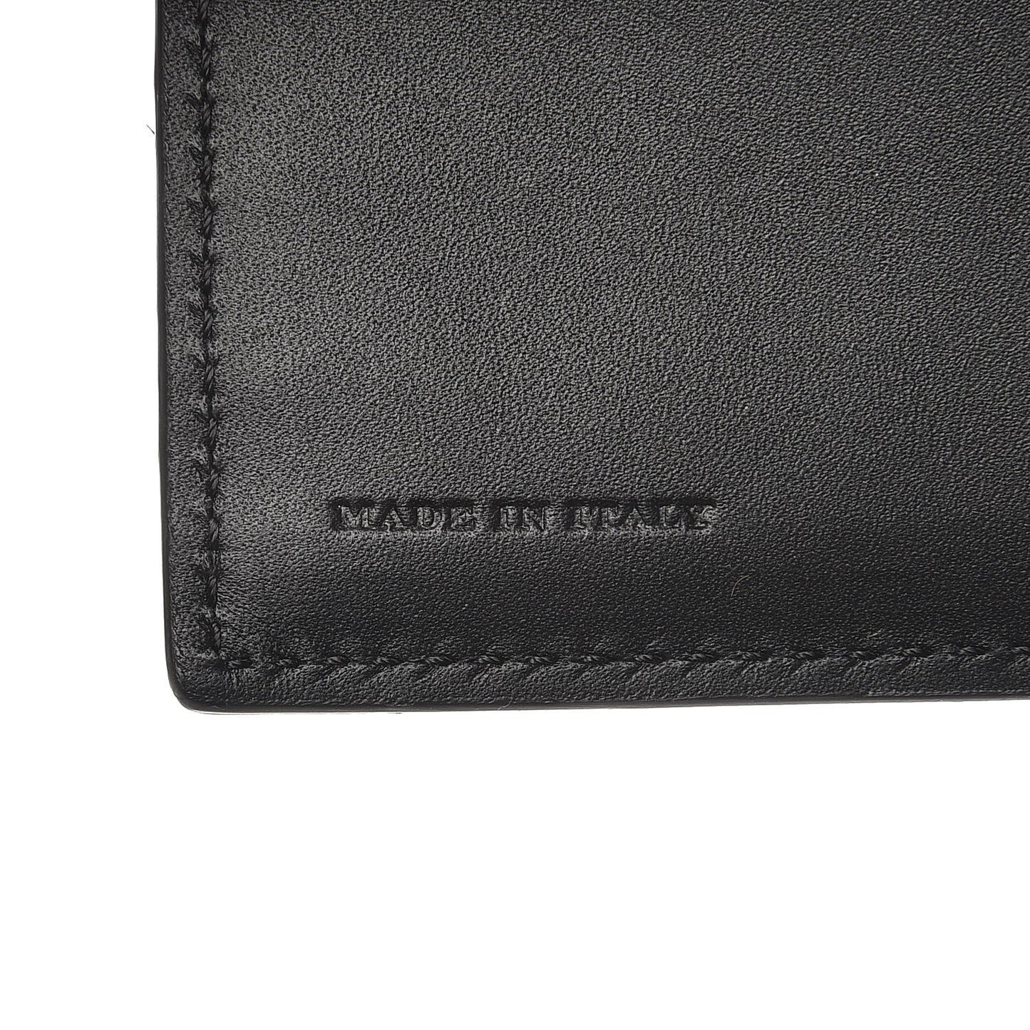 Grained Calfskin BBi-Fold Wallet Black