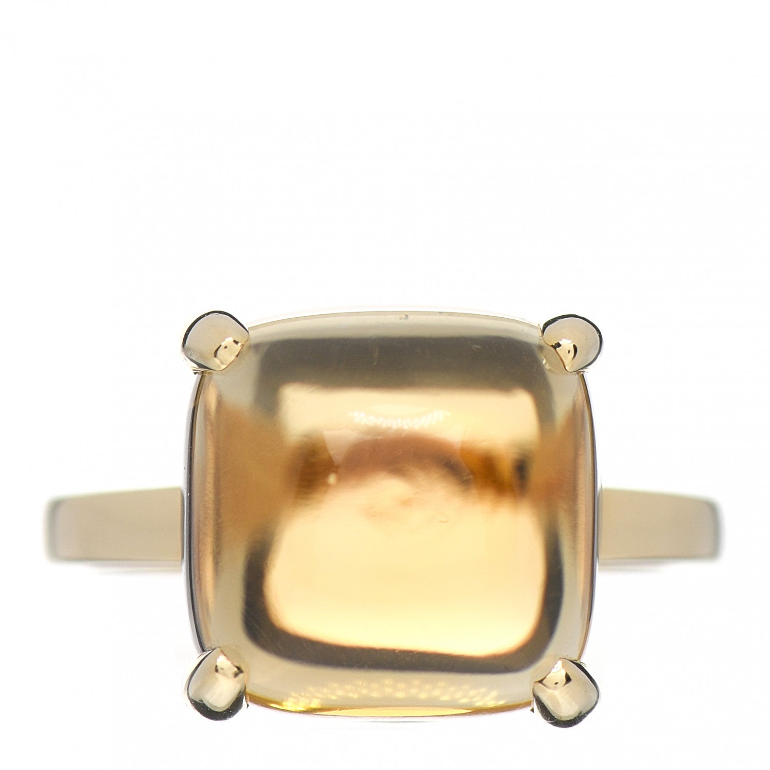 Tiffany 18K Yellow Gold Citrine 12mm Paloma Picasso Sugar Stacks Ring 56 7.5 1 of 5
