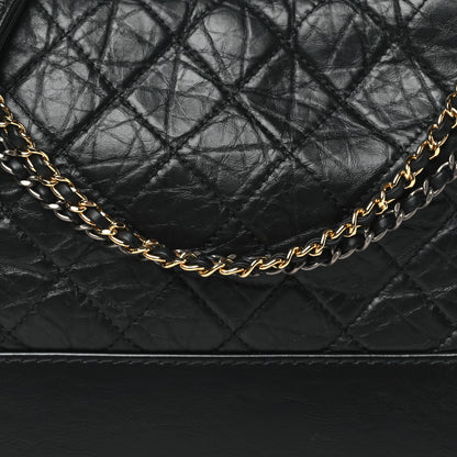 Chanel Aged Calfskin Quilted Medium Gabrielle Hobo Black 8 of 11