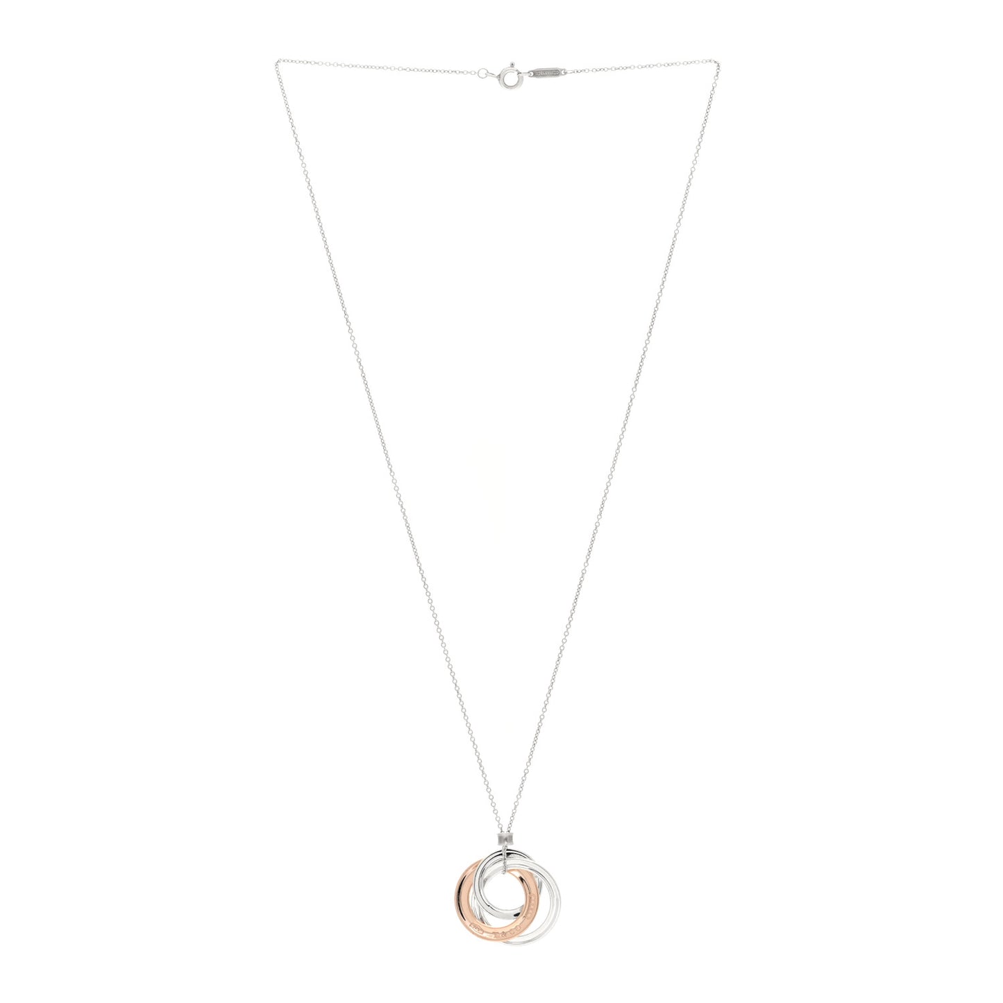 Sterling Silver Rubedo 1837 Circles Pendant Necklace