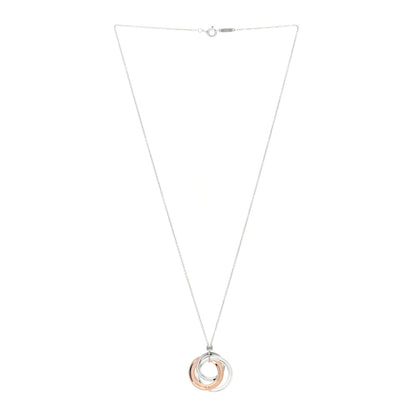 Tiffany Sterling Silver Rubedo 1837 Circles Pendant Necklace 3 of 6