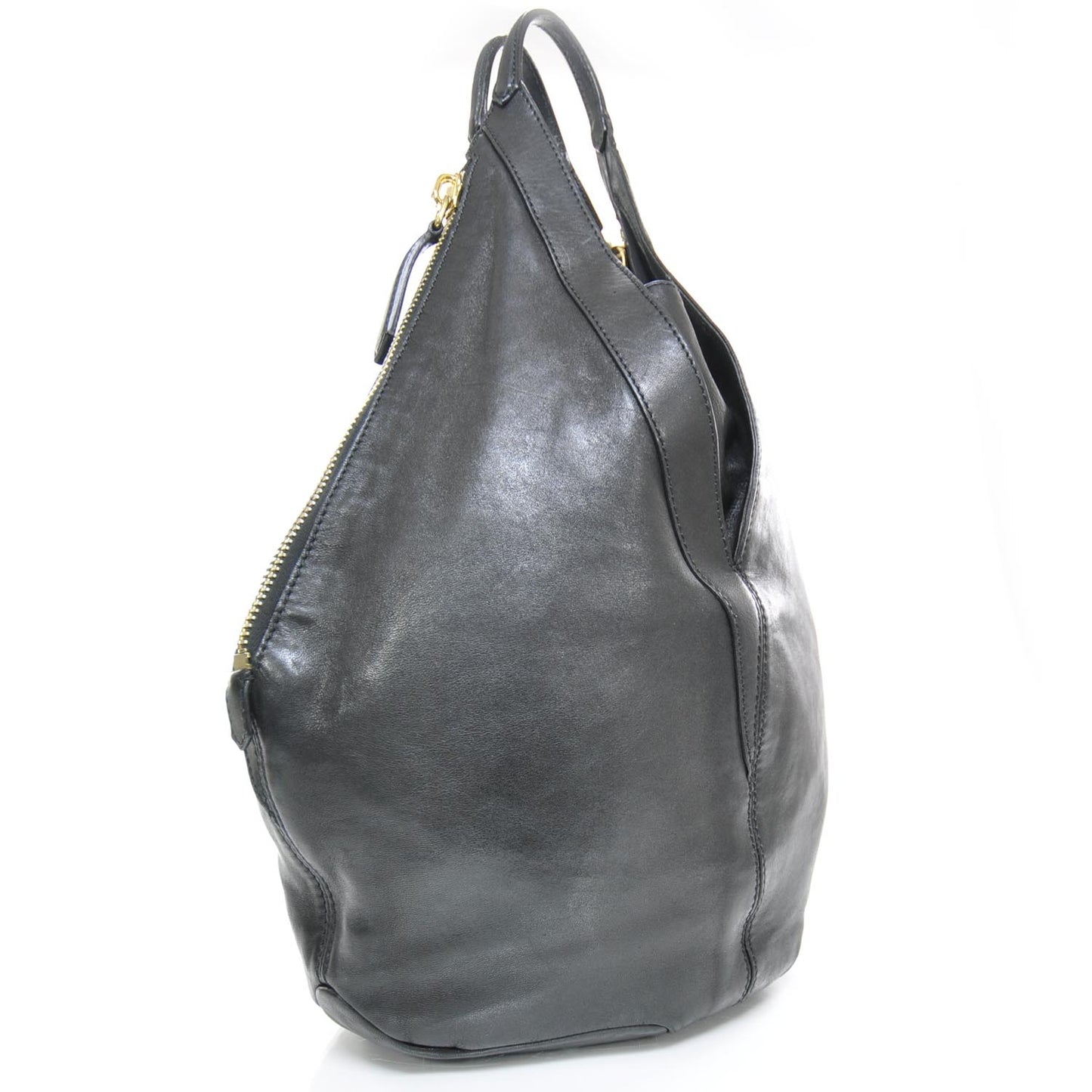 Lambskin Studded Tinhan Hobo Black