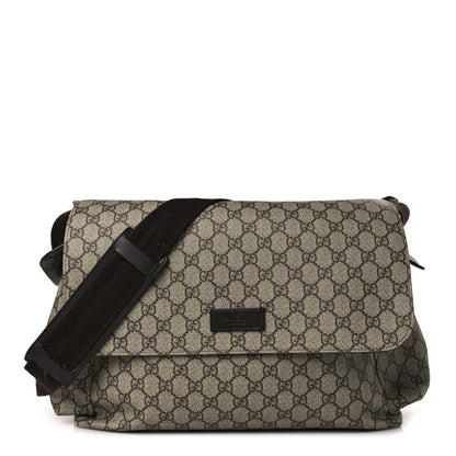Gucci GG Plus Monogram Messenger Diaper Bag Dark Brown 1 of 9