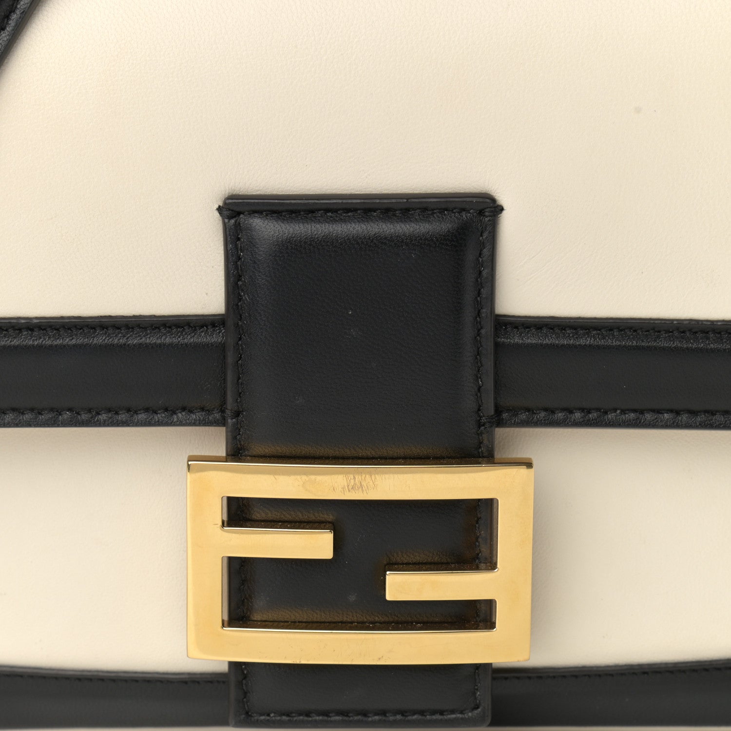 Fendi Nappa Apolo Bi-Color Chain Baguette Uovo Black 8 of 11