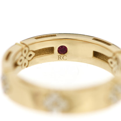 Roberto Coin 18K Yellow Gold Diamond Narrow Love in Verona Band Ring 53 6.5 4 of 6