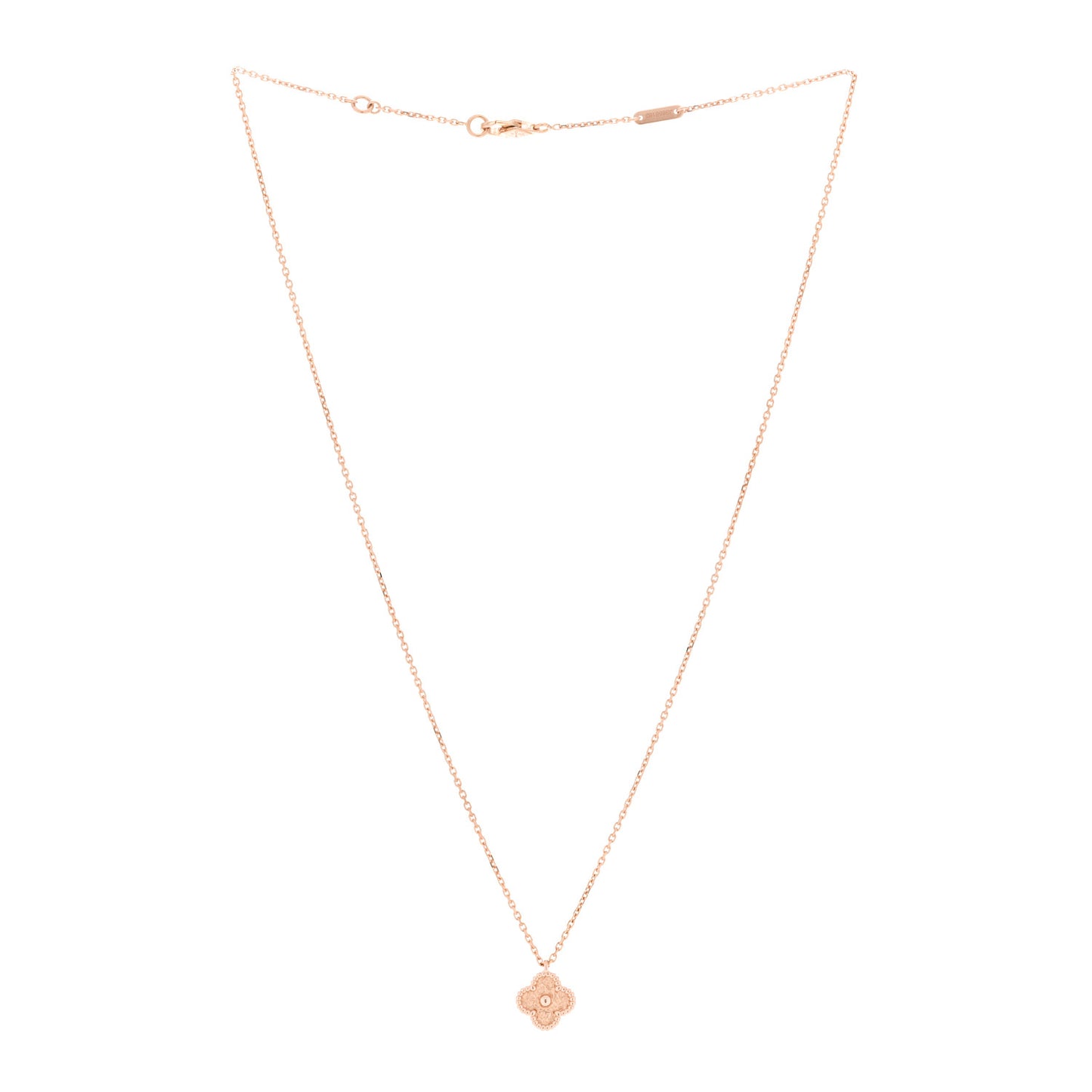 18K Rose Gold Sweet Alhambra Pendant Necklace