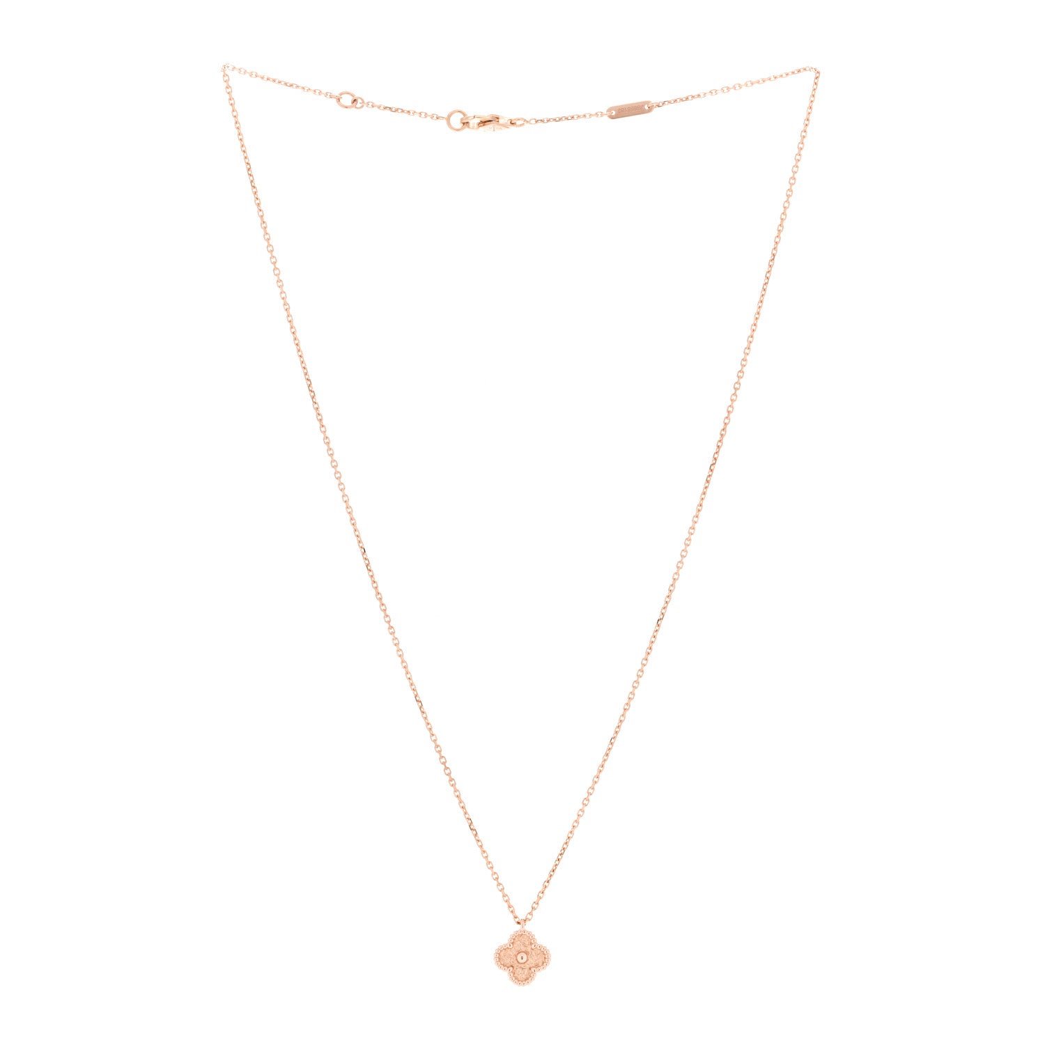 Van Cleef & Arpels 18K Rose Gold Sweet Alhambra Pendant Necklace 3 of 7