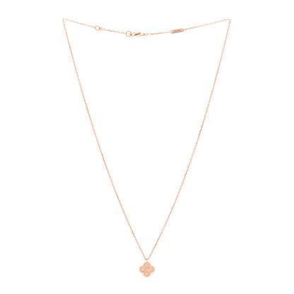 Van Cleef & Arpels 18K Rose Gold Sweet Alhambra Pendant Necklace 3 of 7