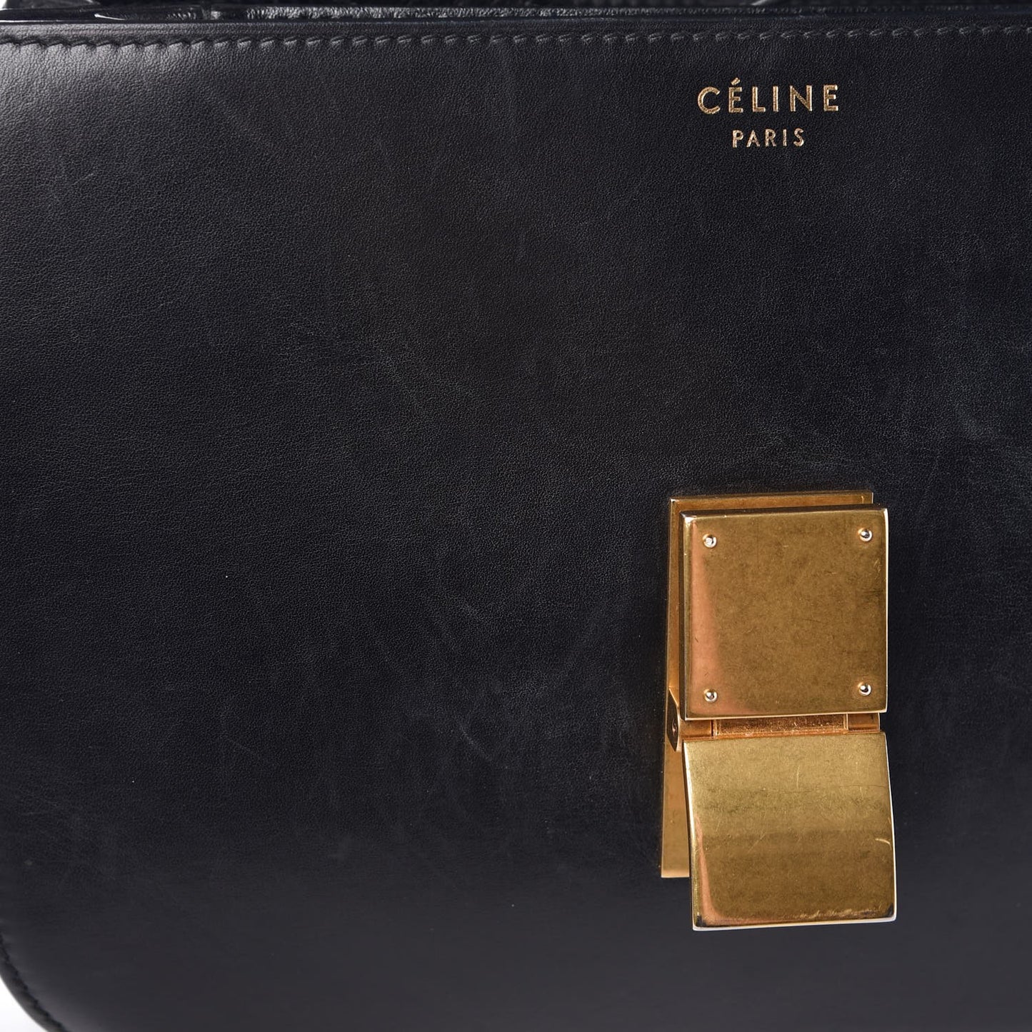 Box Calfskin Medium Classic Box Flap Bag Black