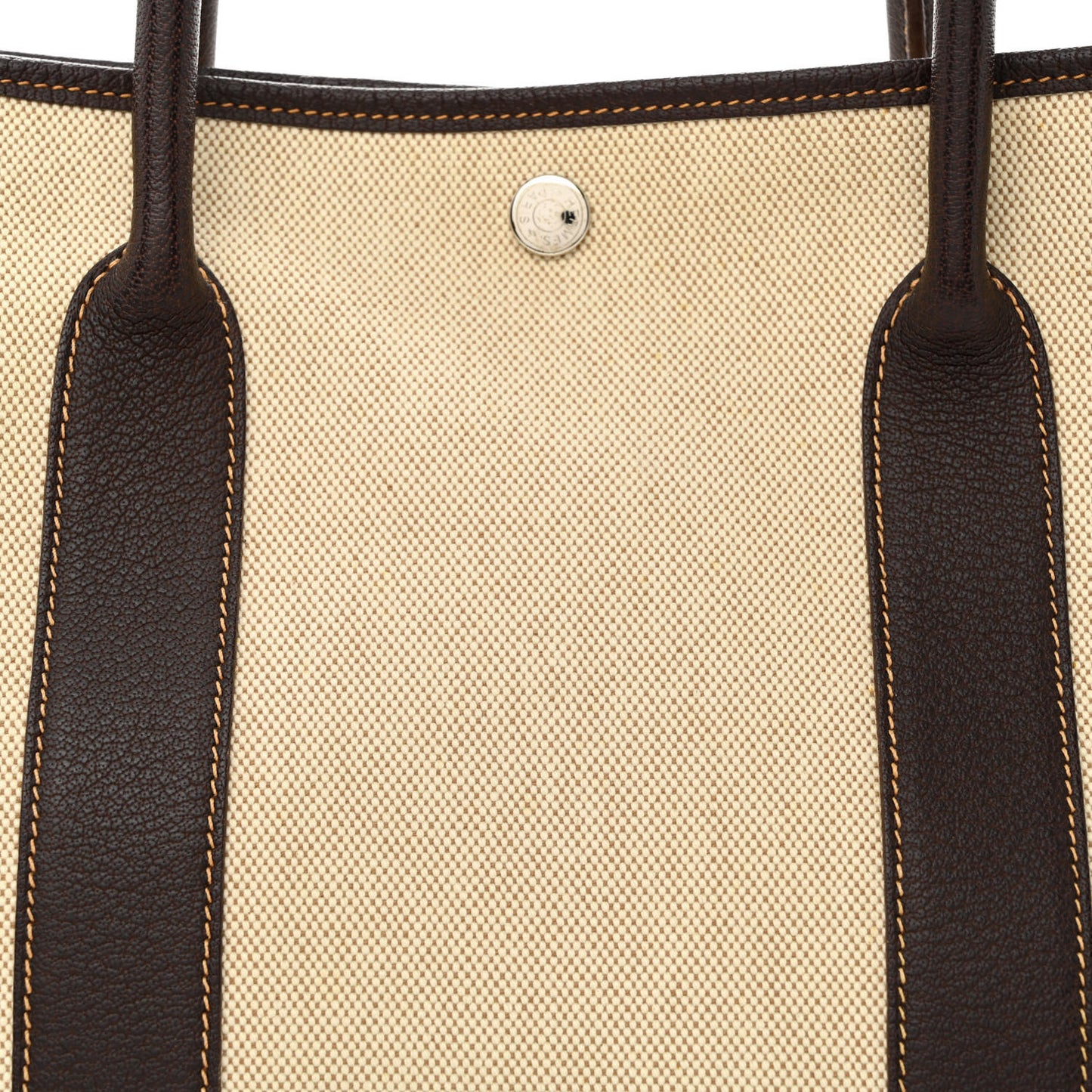 Buffle Skipper Toile Garden Party 36 MM Tote Marron Fonce