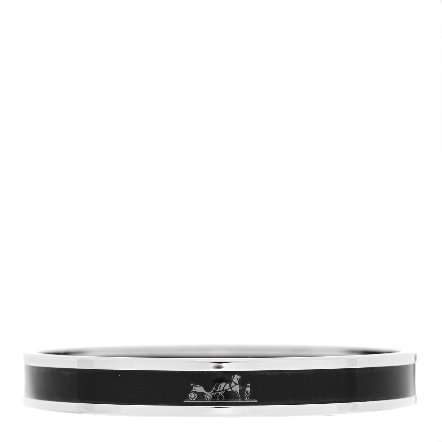 Enamel Printed Narrow Caleche Bracelet 70 Black