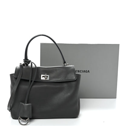 Balenciaga Natural Smooth Calfskin Mini Rodeo Top Handle Handbag Grey 11 of 11
