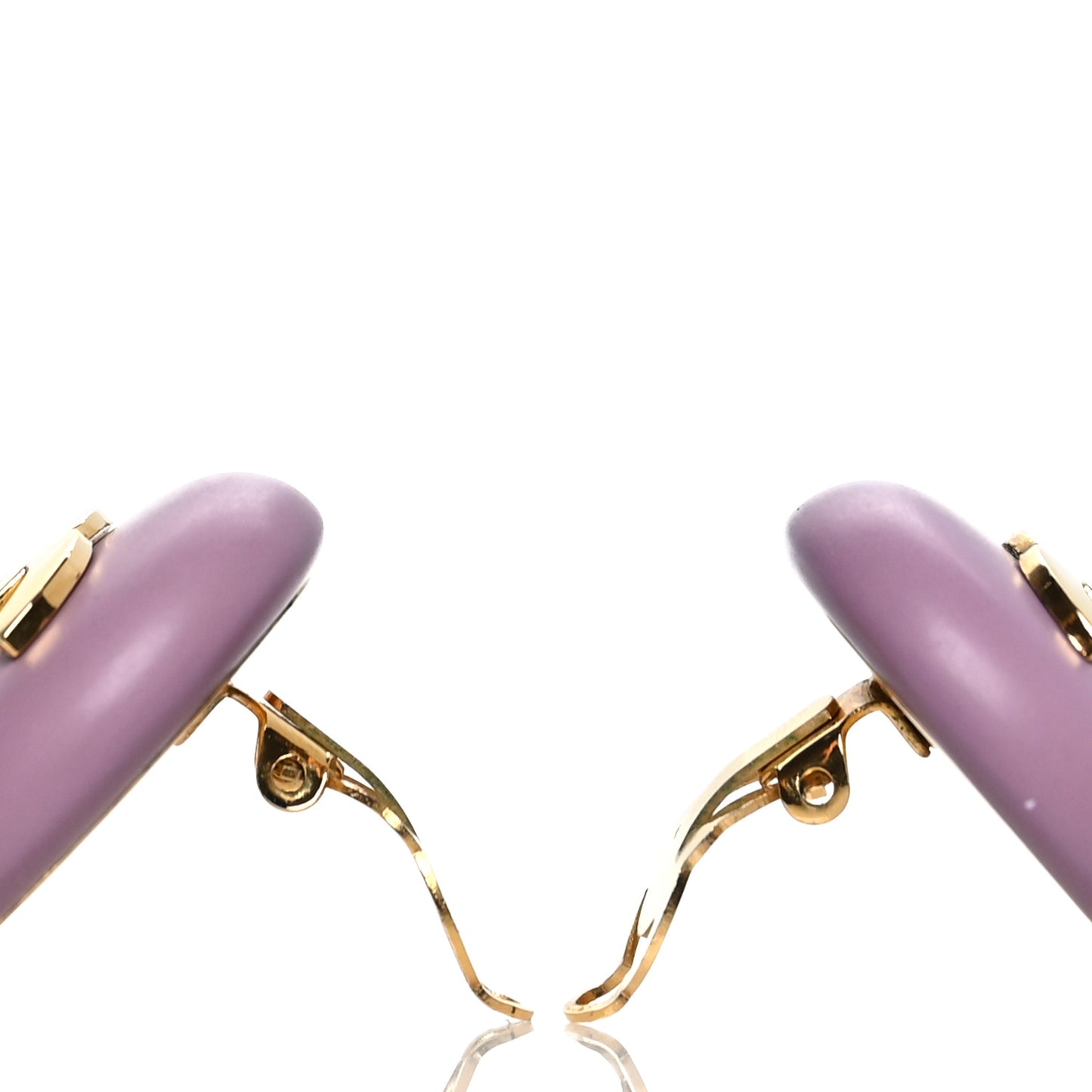 Resin CC Clip On Earrings Purple
