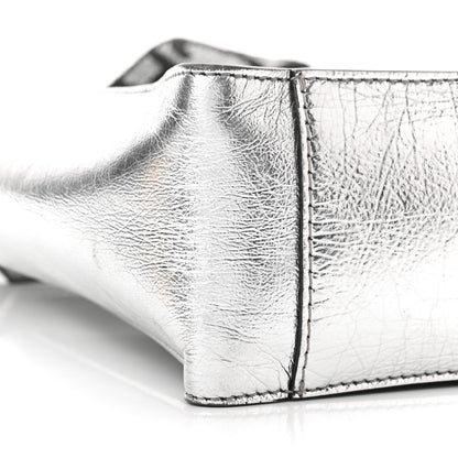 Stella McCartney Metallic Eco Alter Nappa Perforated Logo Mini Crossbody Silver 8 of 9